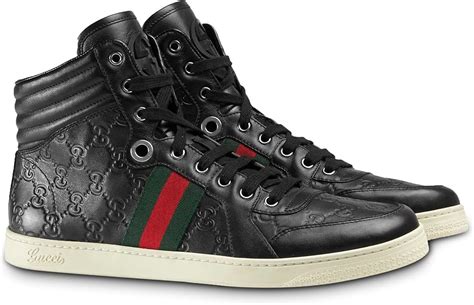 black gucci shoes sneakers|high top Gucci sneakers black.